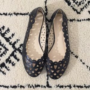 Laser cut Nine West flats